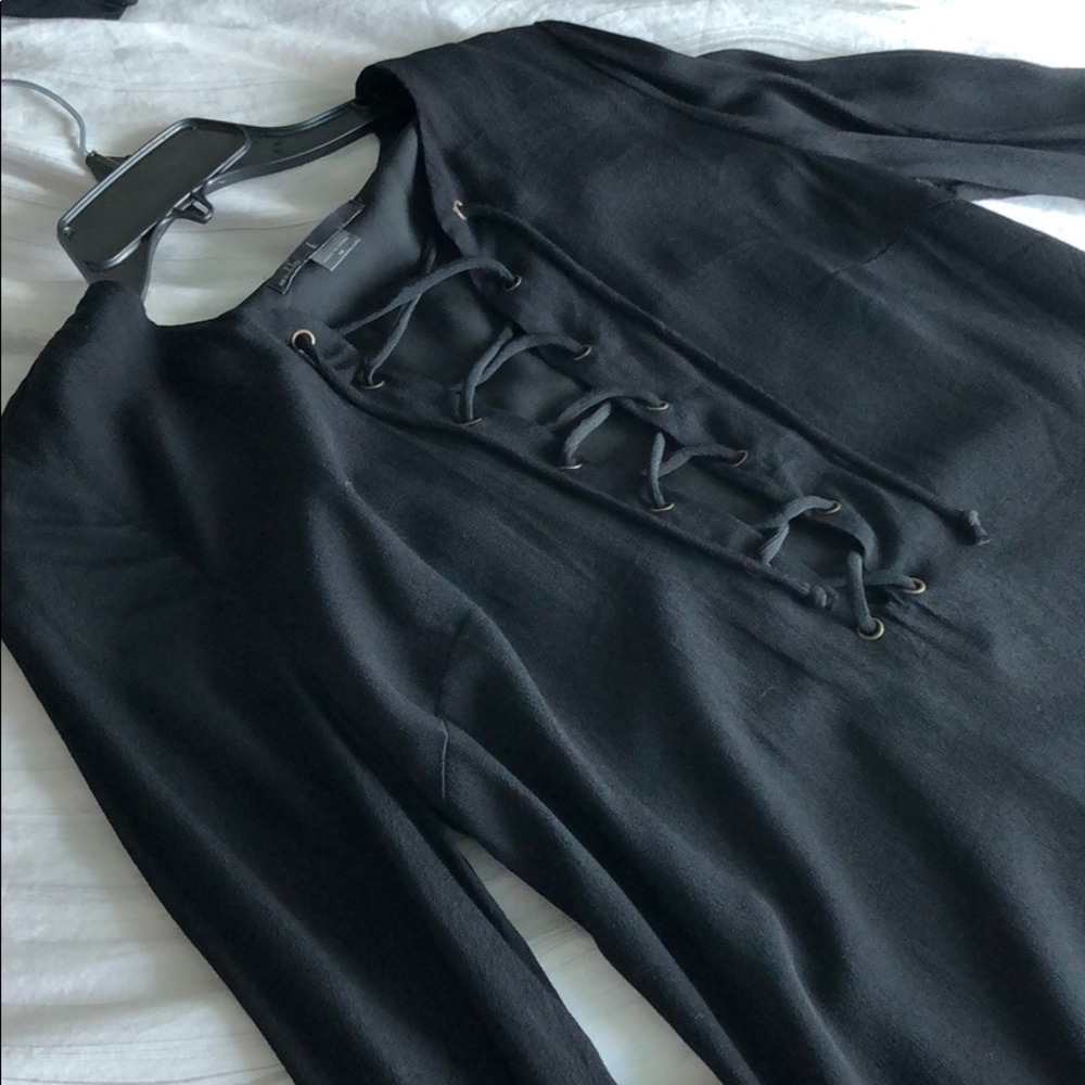 Like new lace up long sleeve dress